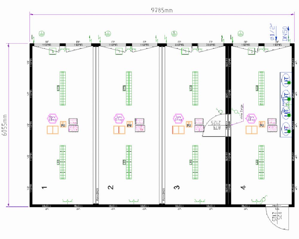 4x20' Gebrauchtcontaineranlage