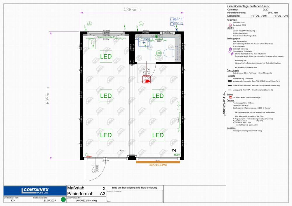 2x20' Gebrauchtcontaineranlage