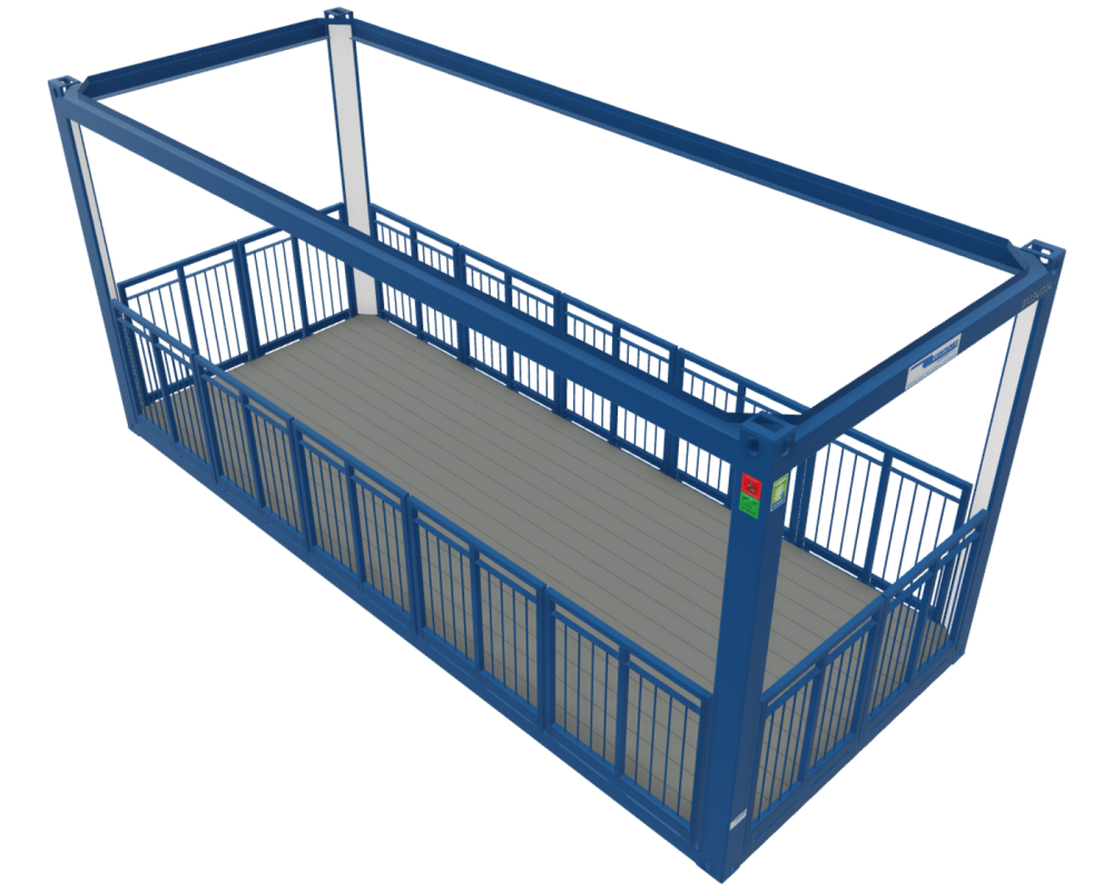 Terrassencontainer mit Dach 20'