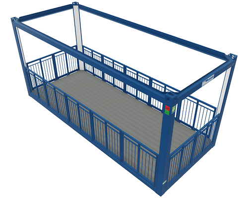 Terrassencontainer mit Dach 20'